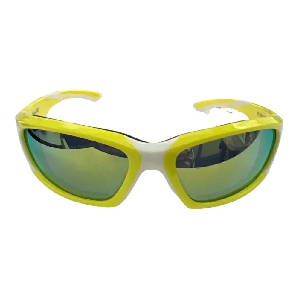Forceflex Floating Sunglasses Yellow/White W/Mirror Lens.